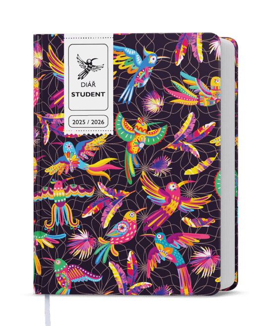 Baloušek Týdenní diář Student - V8 - lamino - kapesní - Papoušci - BTS9-3-26