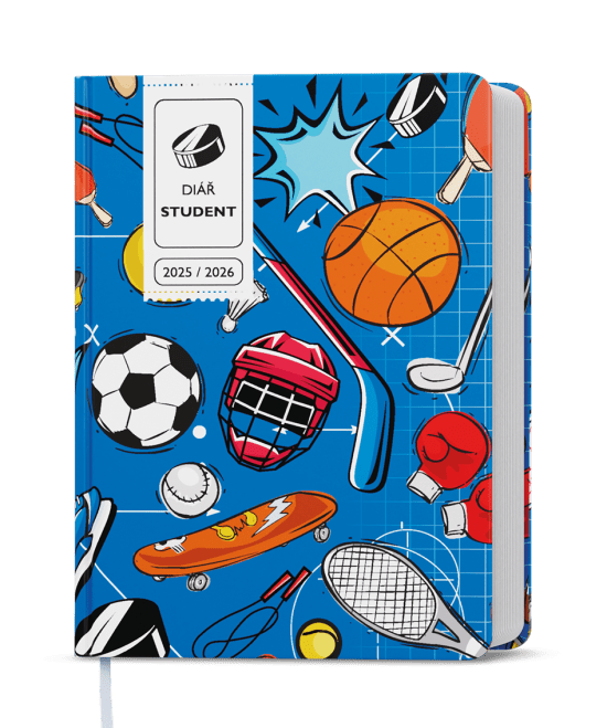 Baloušek Týdenní diář Student - V8 - lamino - kapesní - Sport - BTS9-5-26