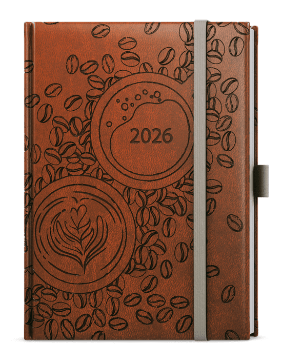 Baloušek Denní diář Adam - Vivella extra - B6 - hnědá - Káva - BDA62-7-26