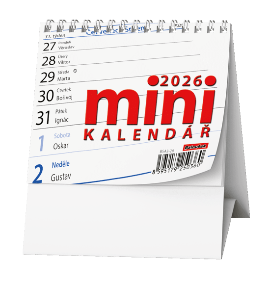 Baloušek Stolní kalendář 2026 - MINI - BSA3-26 - Baloušek