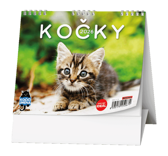 Baloušek Stolní kalendář 2026 - IDEÁL - Kočky - s kočičími jmény - BSL9-26 - Baloušek Kočky Kočky 10