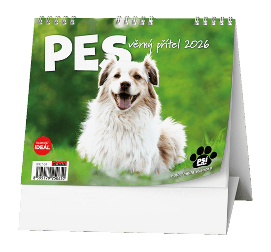 Baloušek Stolní kalendář 2026 - IDEÁL - Pes - s psími jmény - BSL7-26 - Baloušek Psi Psi 10