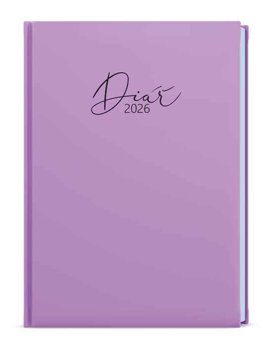Baloušek Denní diář David - Pastel - A5 - fialová - BDD9P-40-26