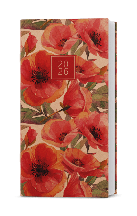 Baloušek Měsíční diář Halina - kraft - Květiny - BMH2-1-26