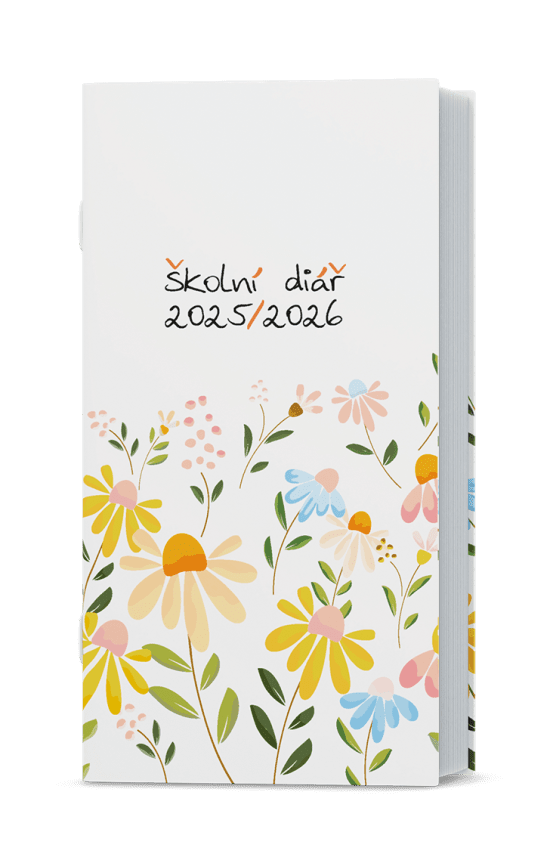 Baloušek Školní diář Klára - lamino - Bílý - BMK9-1-26