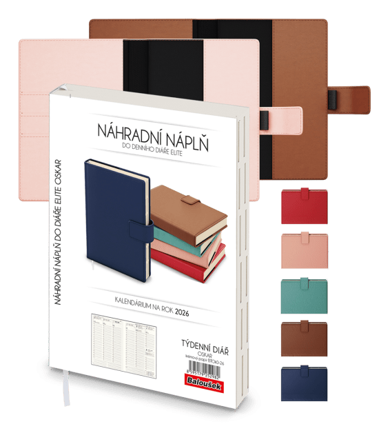 Baloušek Náplň - týdenní diář Oskar - A5 - BTOk0-26
