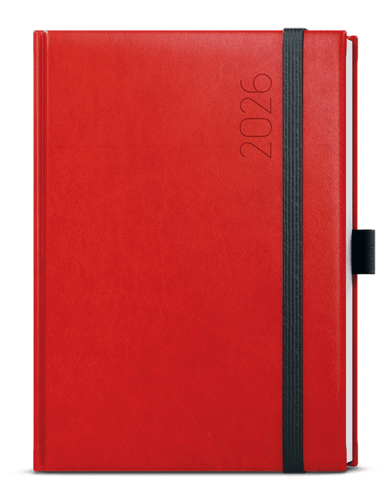 Baloušek Týdenní diář Oskar - Reno - A5 - červená - BTO3-6-26