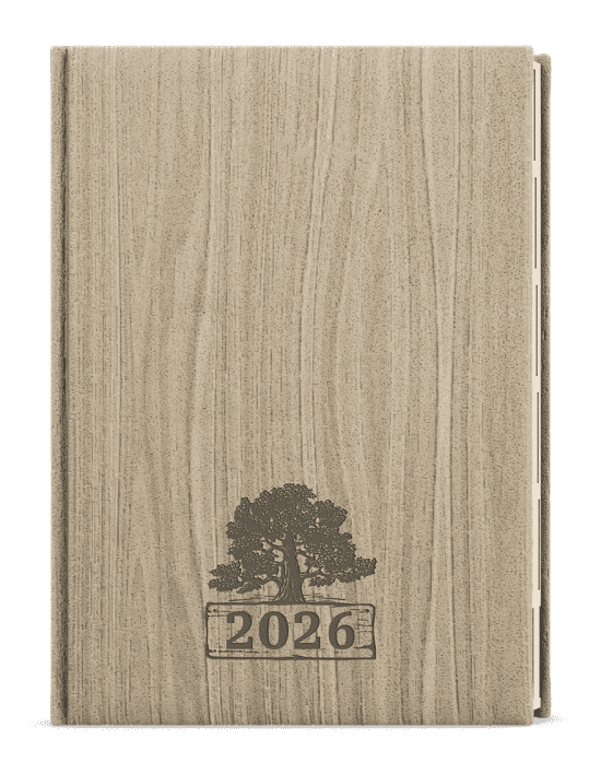 Baloušek Týdenní diář Oskar - Wood - A5 - sv. hnědá - BTOk65-27-26