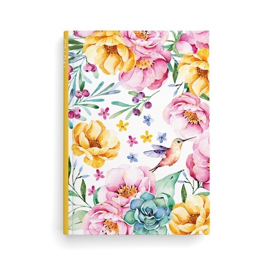 Baloušek Notes A5 - linkovaný - Květy - BU069-14