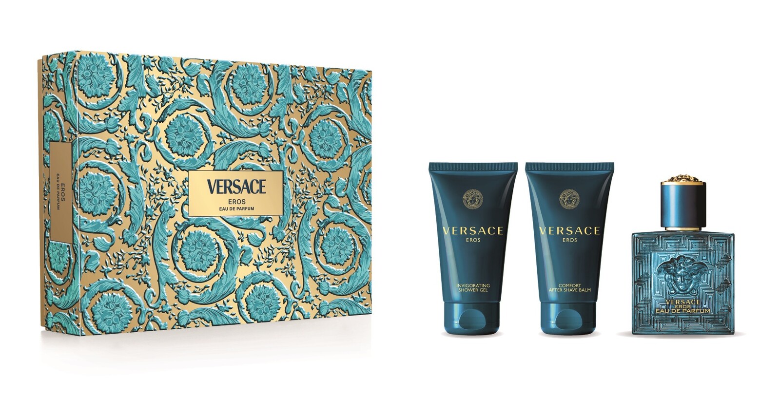 Versace Eros - EDP 50 ml + sprchový gel 50 ml + balzám po holení 50 ml