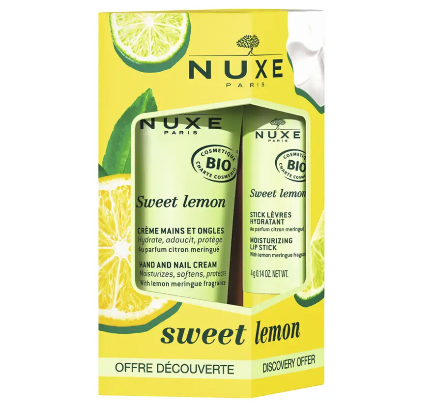 Nuxe Dárková sada Sweet Lemon Hand and Lip Set