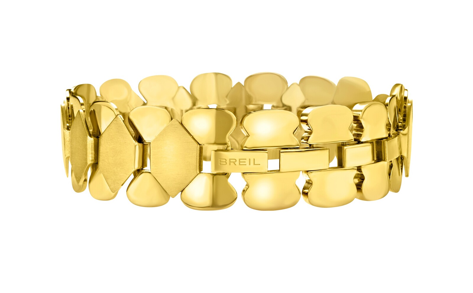 BREIL Moderní pozlacený náramek pro ženy Hexagonia TJ3634