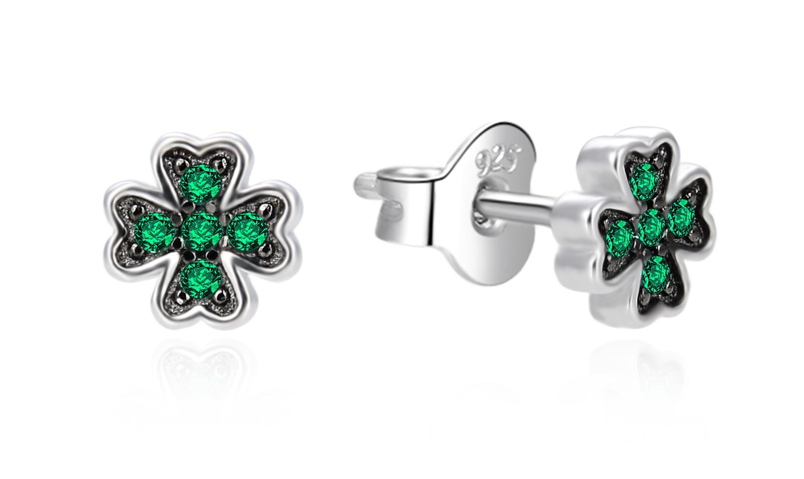 Agato Malé stříbrné náušnice Čtyřlístky AGT-E209PGR