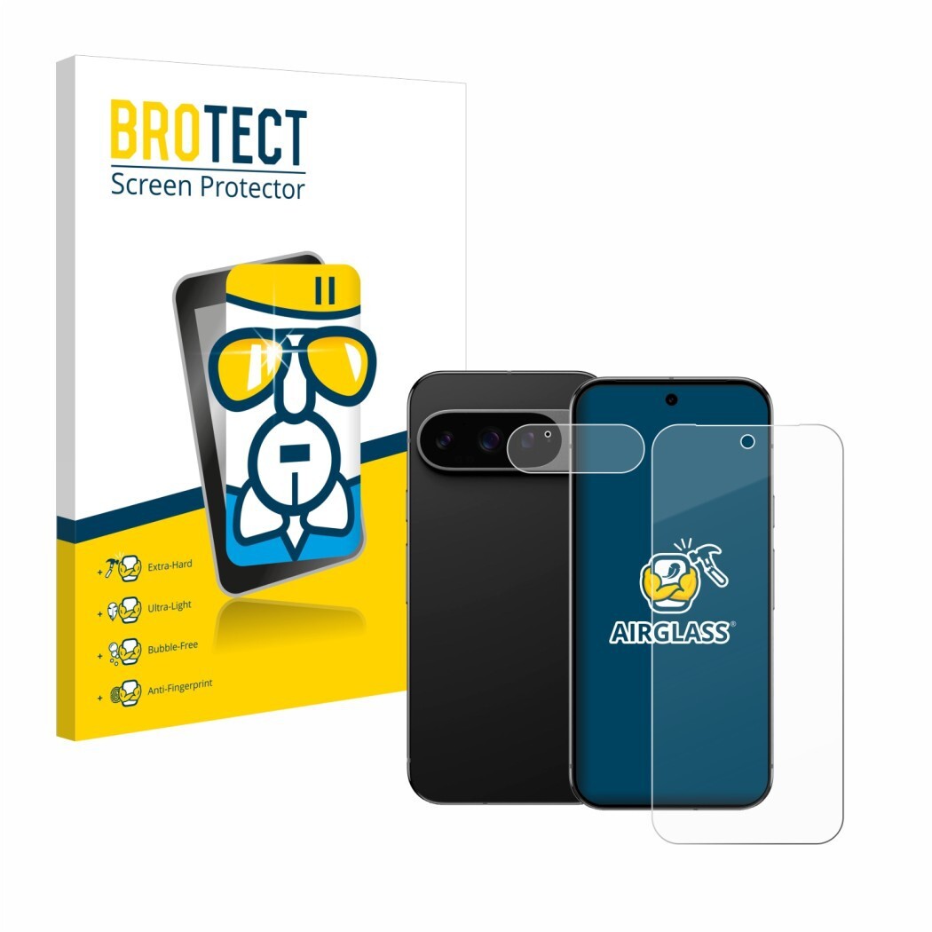 Ochranná fólie BROTECT AirGlass Glass Screen Protector for Google Pixel 9 Pro XL (Front+Camera)