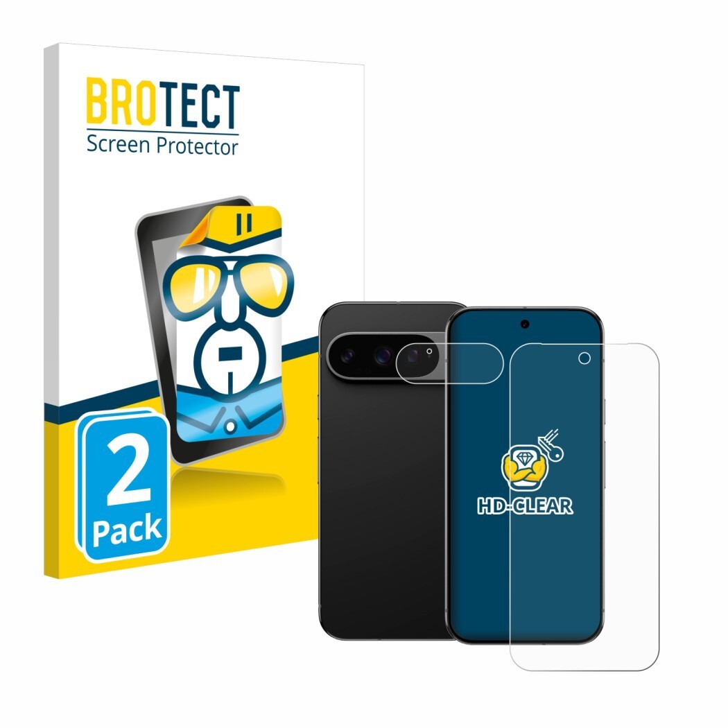Ochranné fólie 2x BROTECT HD-Clear Screen Protector for Google Pixel 9 Pro (Front+Camera)