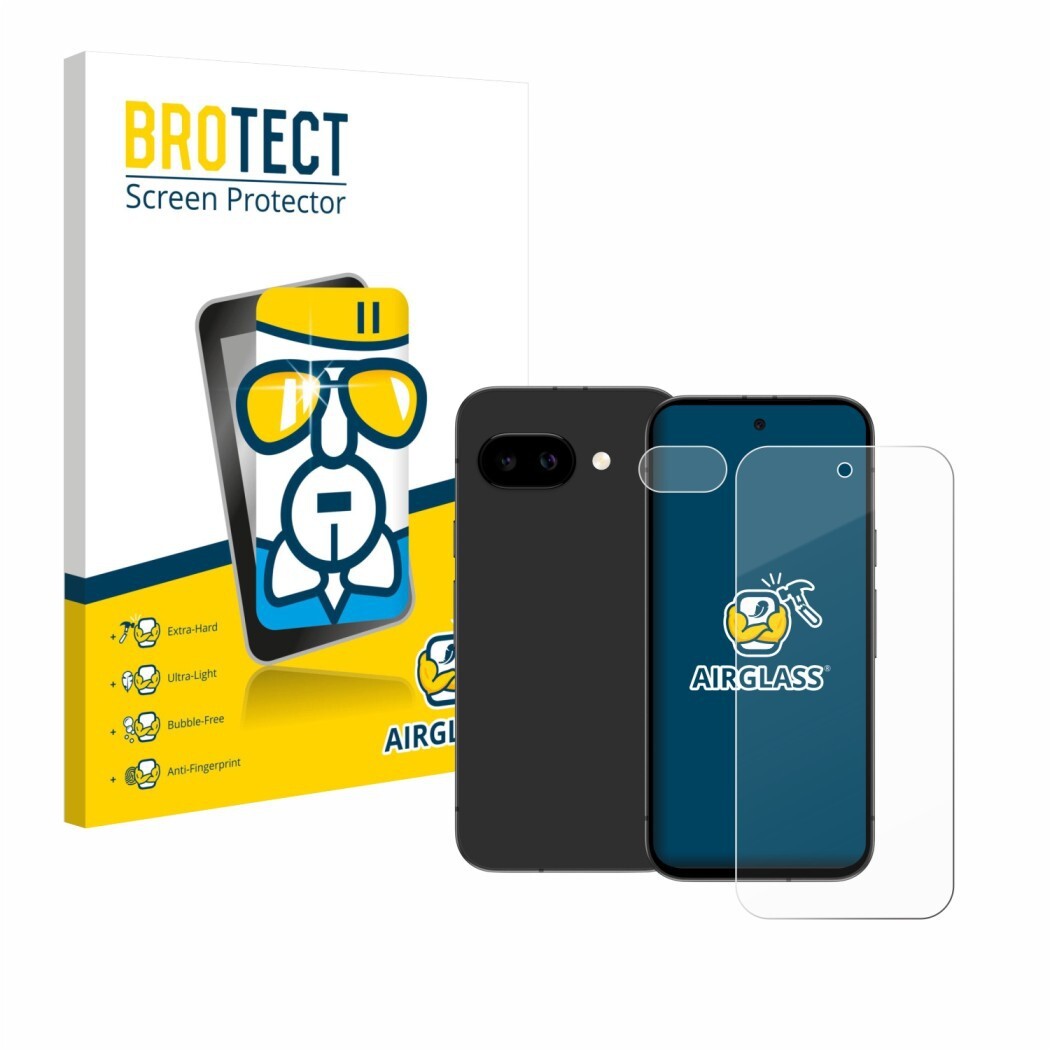 Ochranná fólie BROTECT AirGlass Glass Screen Protector for Google Pixel 9a (Front+Camera)