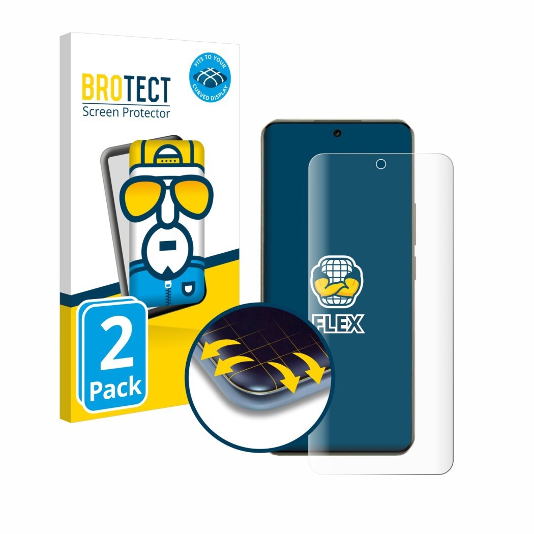 Ochranné fólie 2x BROTECT Flex Full-Cover Screen Protector for realme 14 Pro Plus