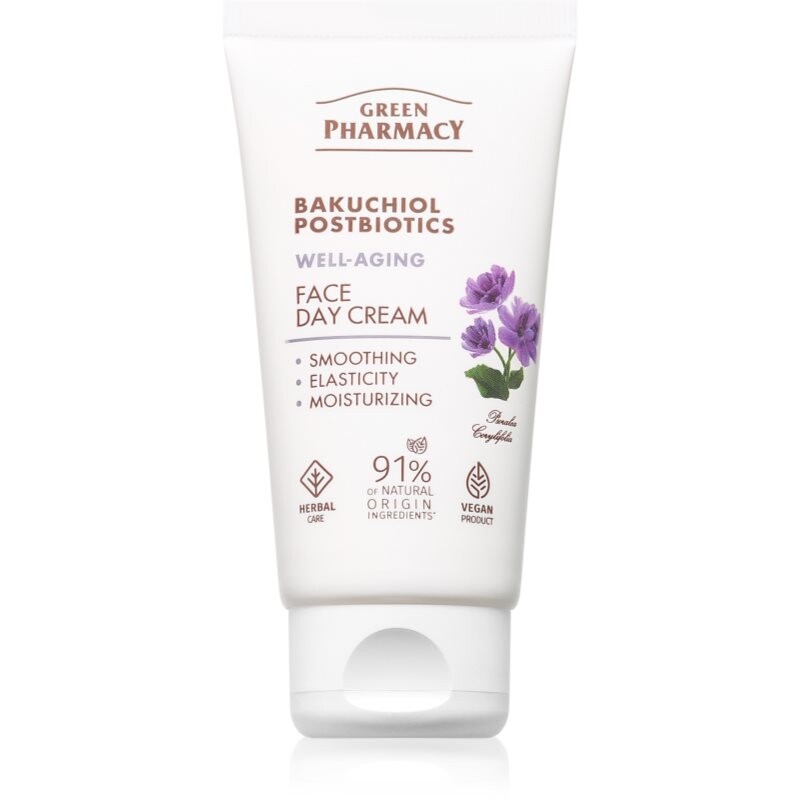 Green Pharmacy Bakuchiol & Postbiotics Day Face Cream omlazující ochranný denní krém 50 ml