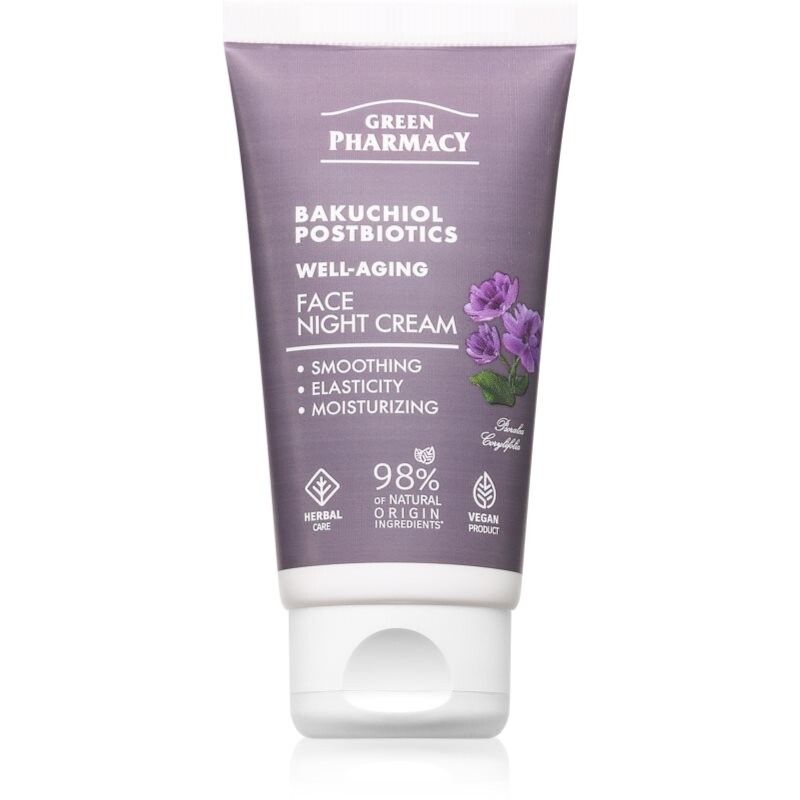 Green Pharmacy Bakuchiol & Postbiotics Night Face Cream hydratační noční krém proti vráskám 50 ml