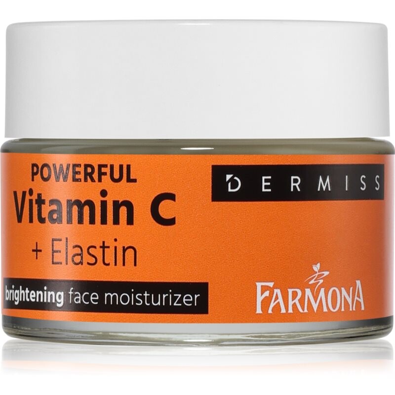 Farmona Dermiss Powerful Vitamin C + Elastin pleťový krém pro rozjasnění a hydrataci 50 ml