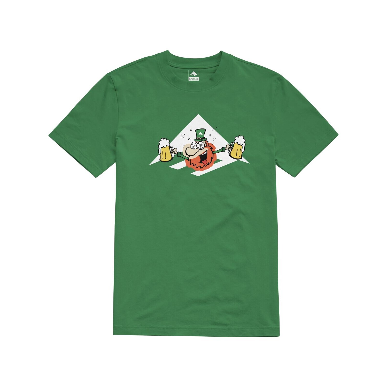 triko EMERICA - Leprechaun Triangle Tee Kelly Green (320) velikost: S