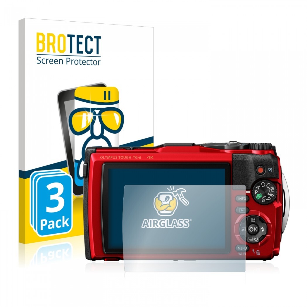 Ochranné fólie 3x AirGlass Premium Glass Screen Protector Olympus Tough TG-6