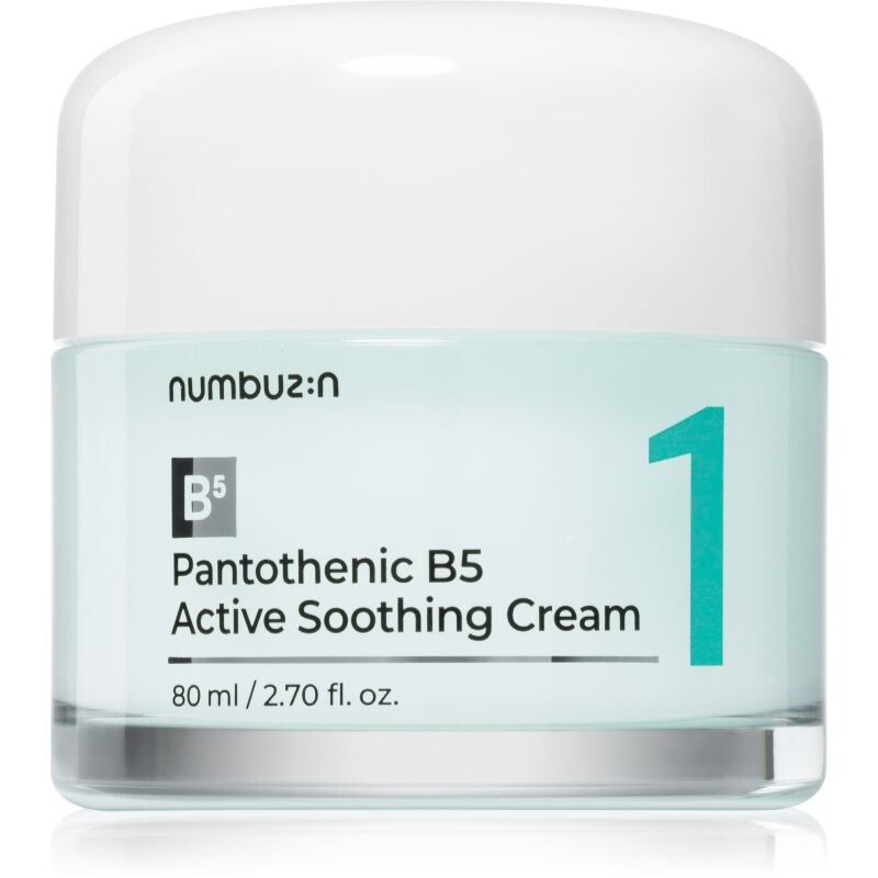 Numbuzin No. 1 Pantothenic B5 Active Soothing Cream zklidňující pleťový krém s hydratačním účinkem 80 ml