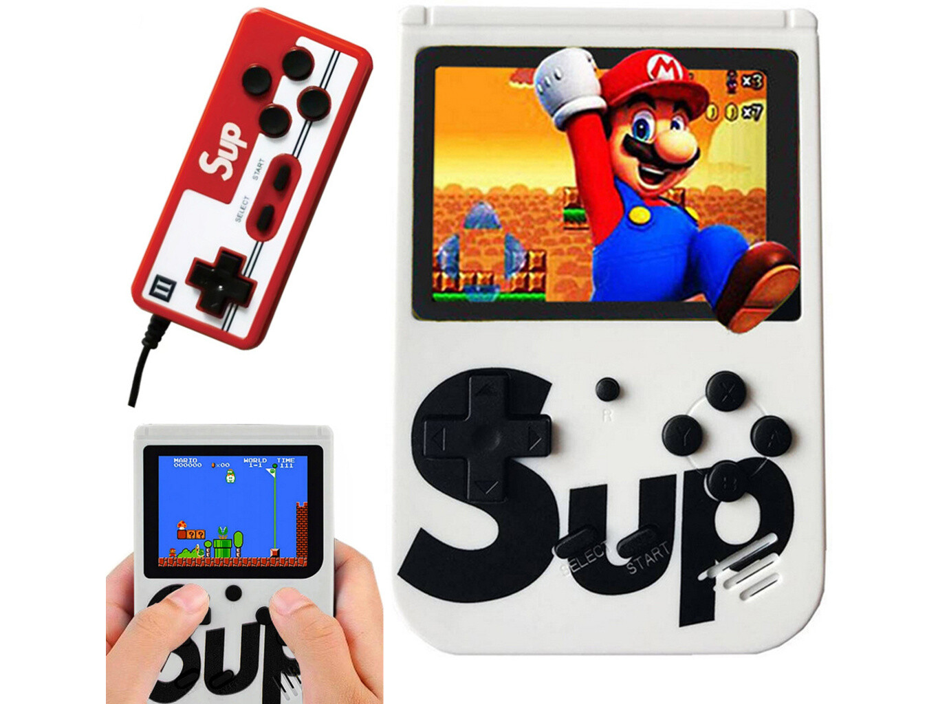 Herní konzole s ovladačem SUP 400 v 1 Barva: Bílá
