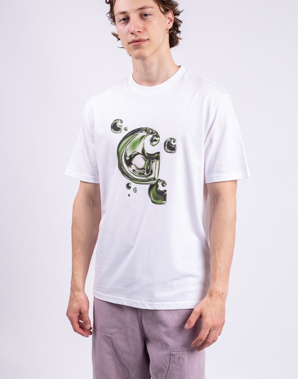 Carhartt WIP S/S Solar Chrome C-Logo T-Shirt White XS