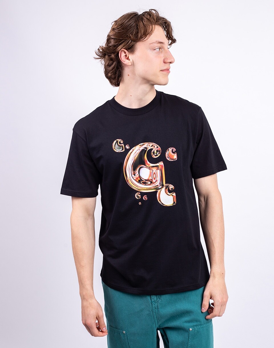 Carhartt WIP S/S Solar Chrome C-Logo T-Shirt Black XS