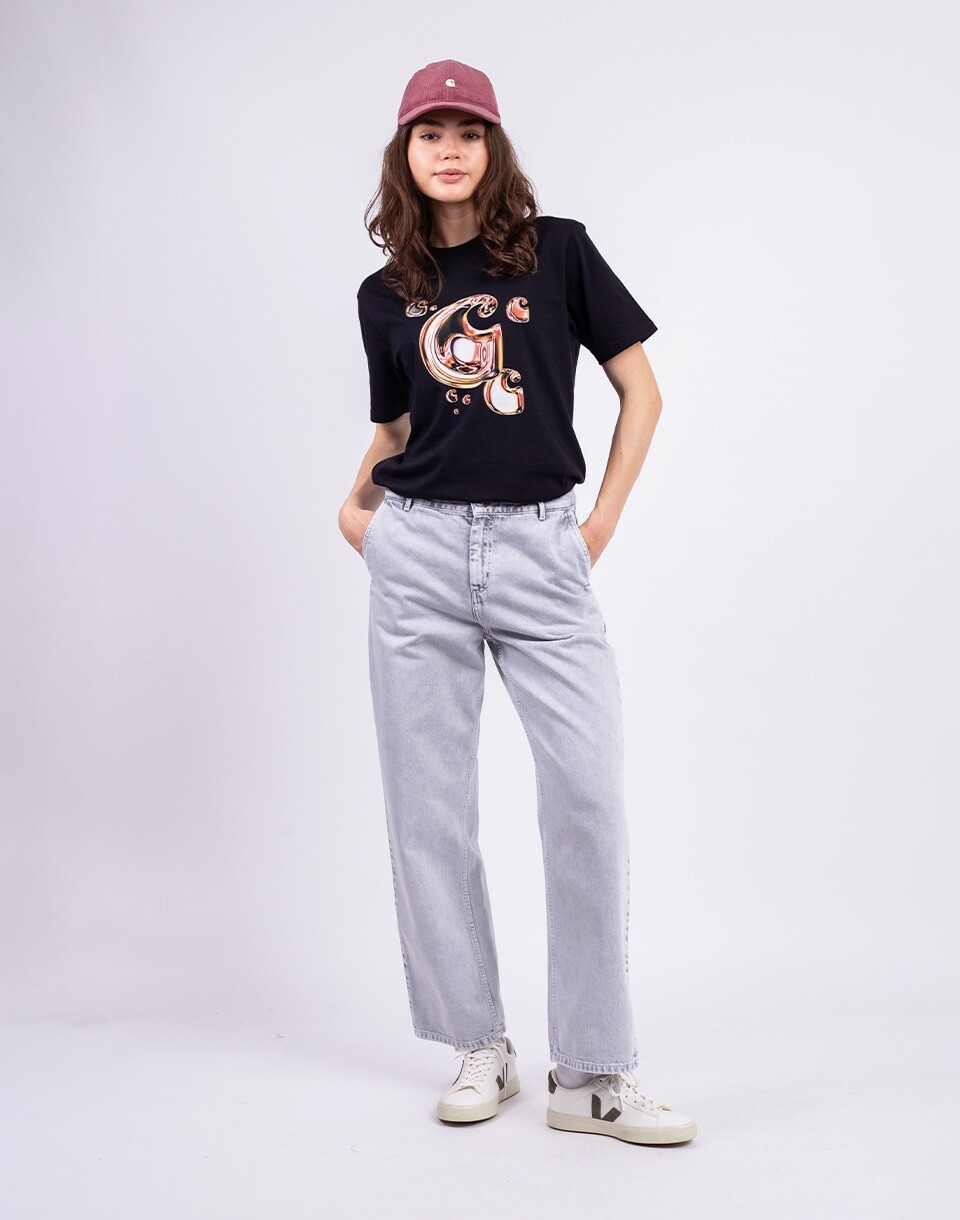 Carhartt WIP W' Pierce Pant Straight Black chalk wash 26