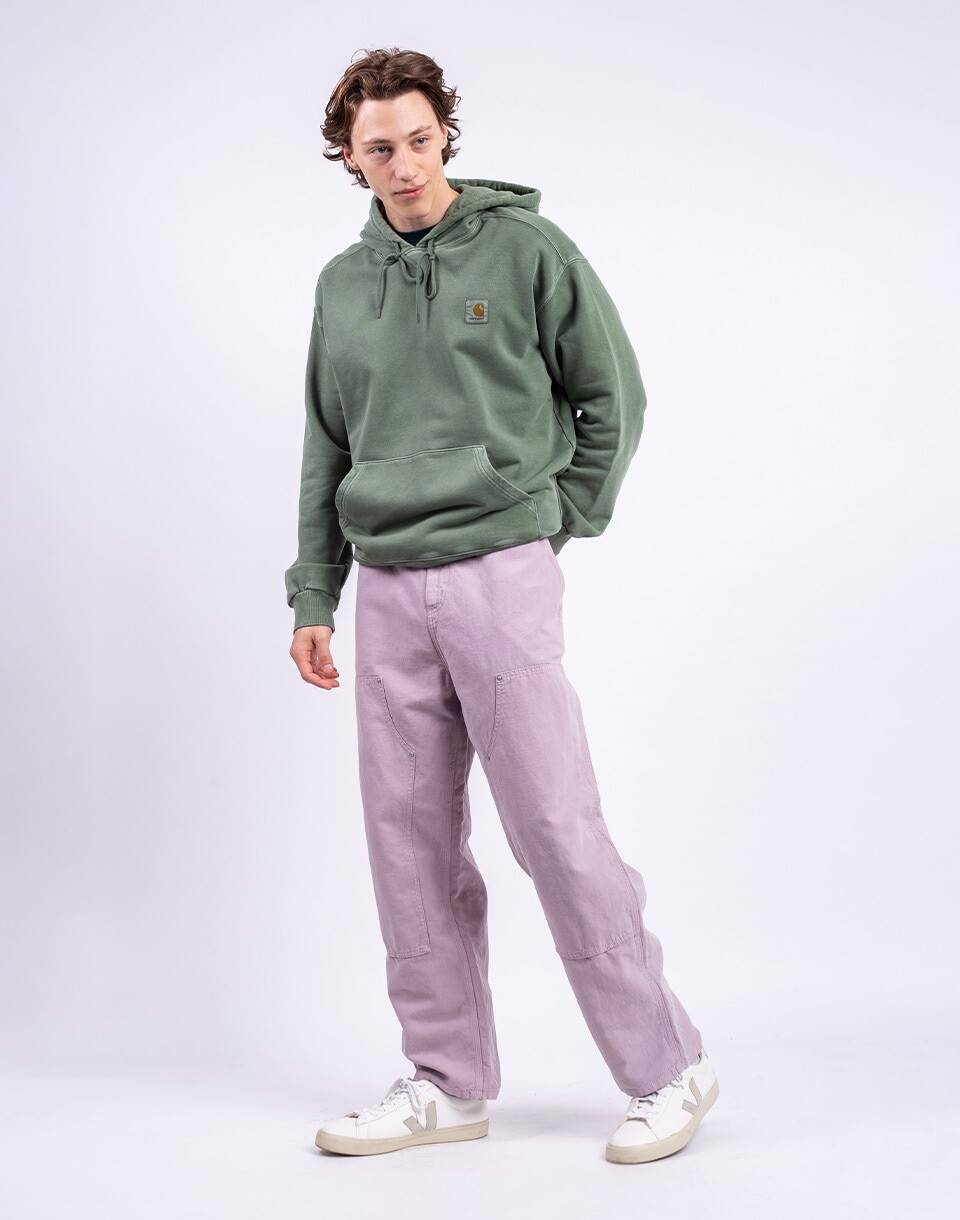 Carhartt WIP Walter Double knee pant Pink Fog garment dyed S