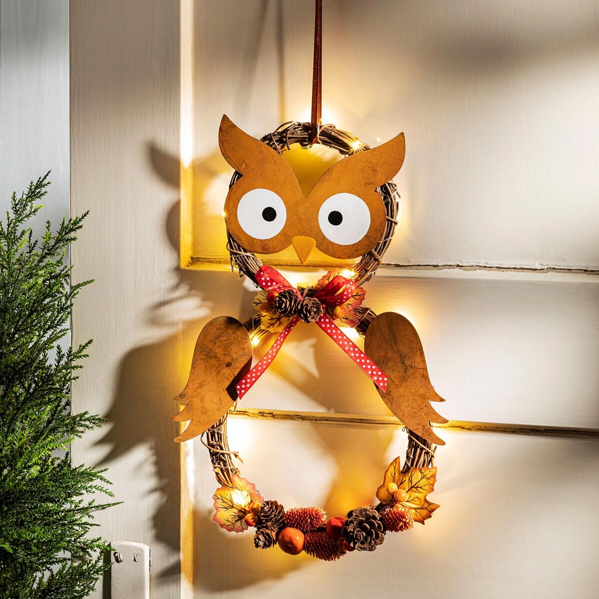 LED závěsná dekorace Sova