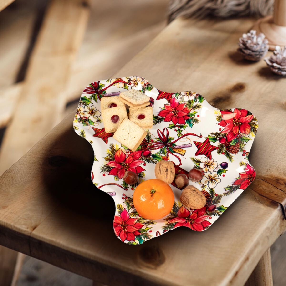 Die moderne Hausfrau Servírovací talíř Vánoční hvězda