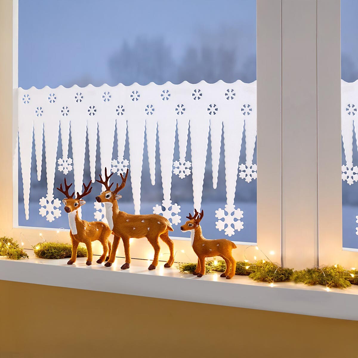 Die moderne Hausfrau Dekorace na okno Sněhové vločky