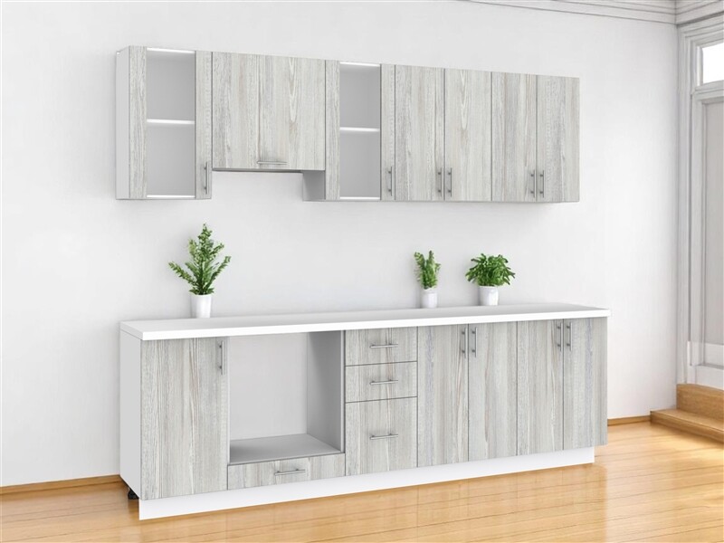 Kuchyně TILERO 260 cm, borovice Natty