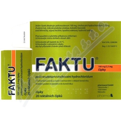 FAKTU 100MG/2,5MG čípek 20