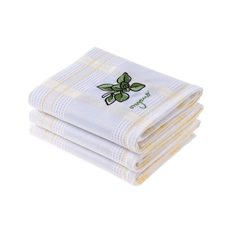 Sada vaflových utěrek OREGANO bílé 45 x 70 cm 3 ks