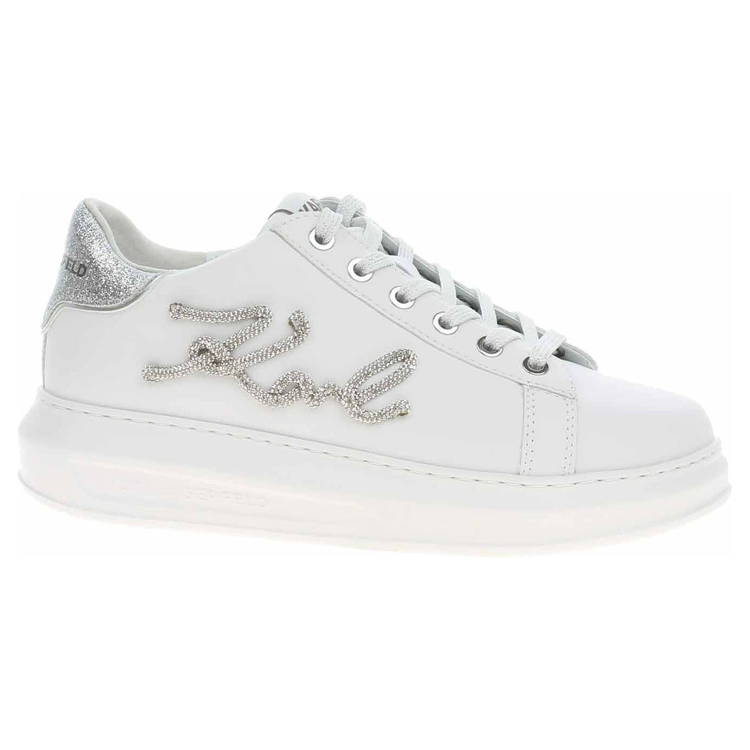 Ecco Dámská obuv Karl Lagerfeld KL62511G 01S white lthr w-silver 23201892