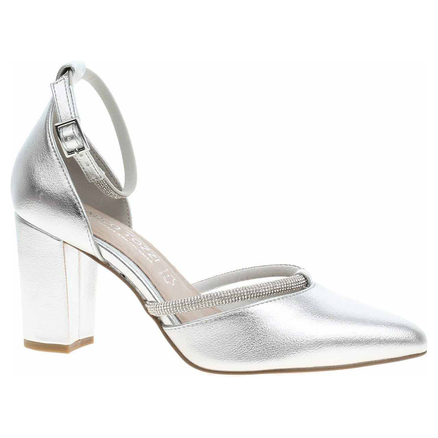 Ecco Dámská společenská obuv Marco Tozzi 2-82404-42 silver 22800564