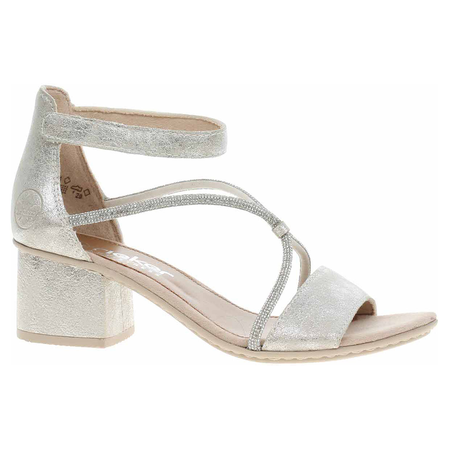 Ecco Dámské sandály Rieker 64654-40 silber 23802031