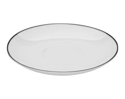 Podšálek Luna Black Line 14 cm, bílý