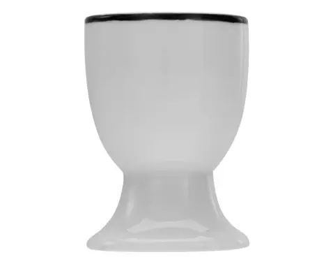 Kalíšek na vejce Luna Black Line, bílý