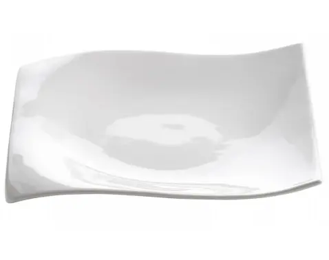 Mělký talíř Motion 18x18 cm, bílý