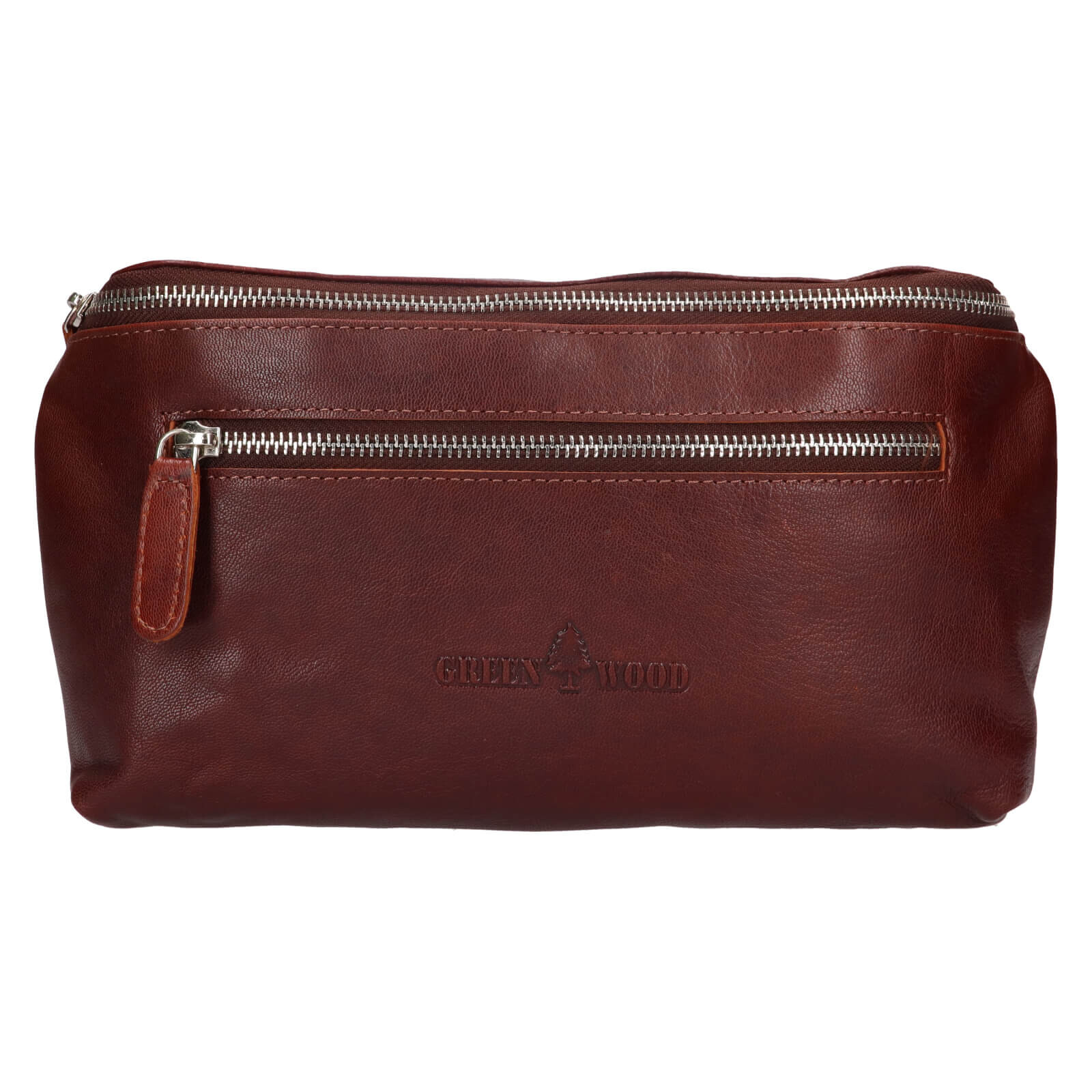 Kožená dámská ledvinka Greenwood Astrid - koňak