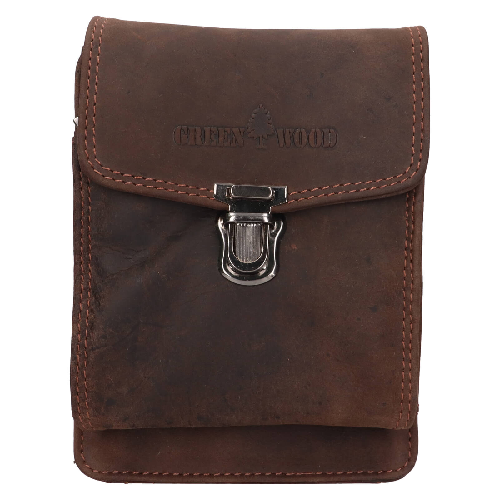 Pánská kožená taška přes rameno Greenwood Dan - tmavě hnědá