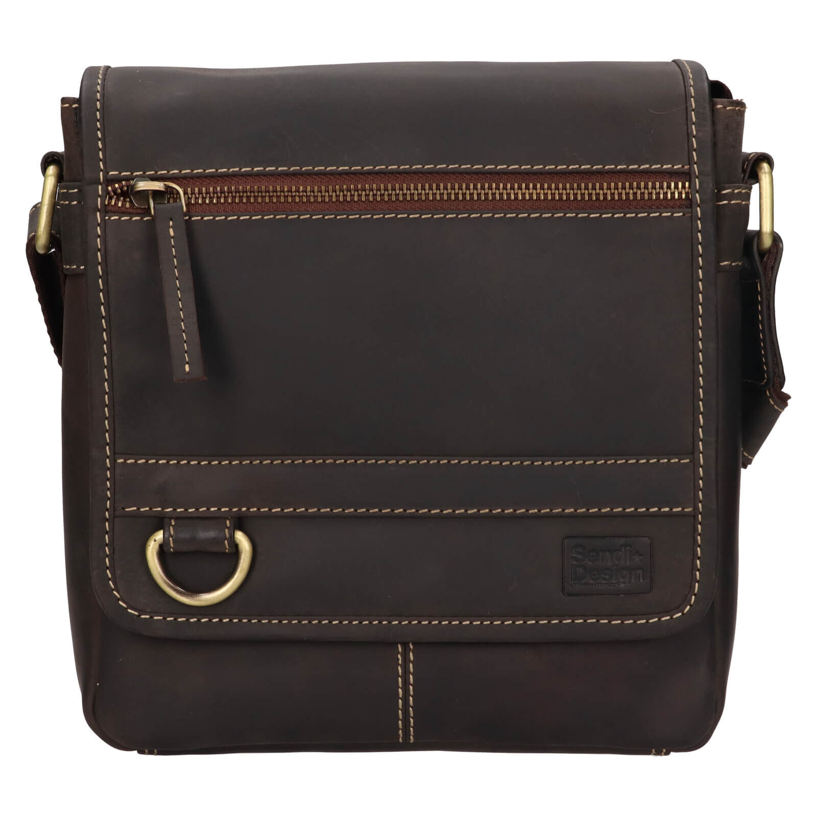Pánská kožená taška přes rameno SendiDesign Greg - hnědá