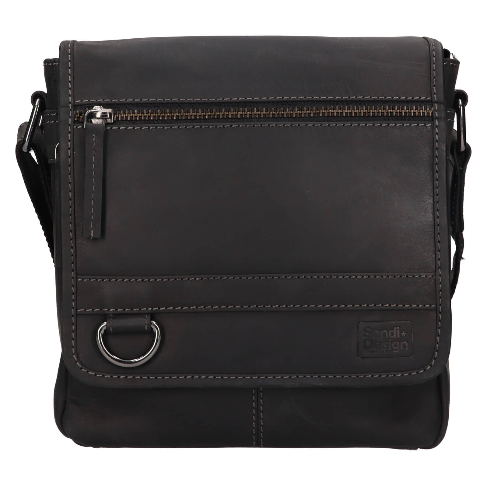 Pánská kožená taška přes rameno SendiDesign Greg - černá
