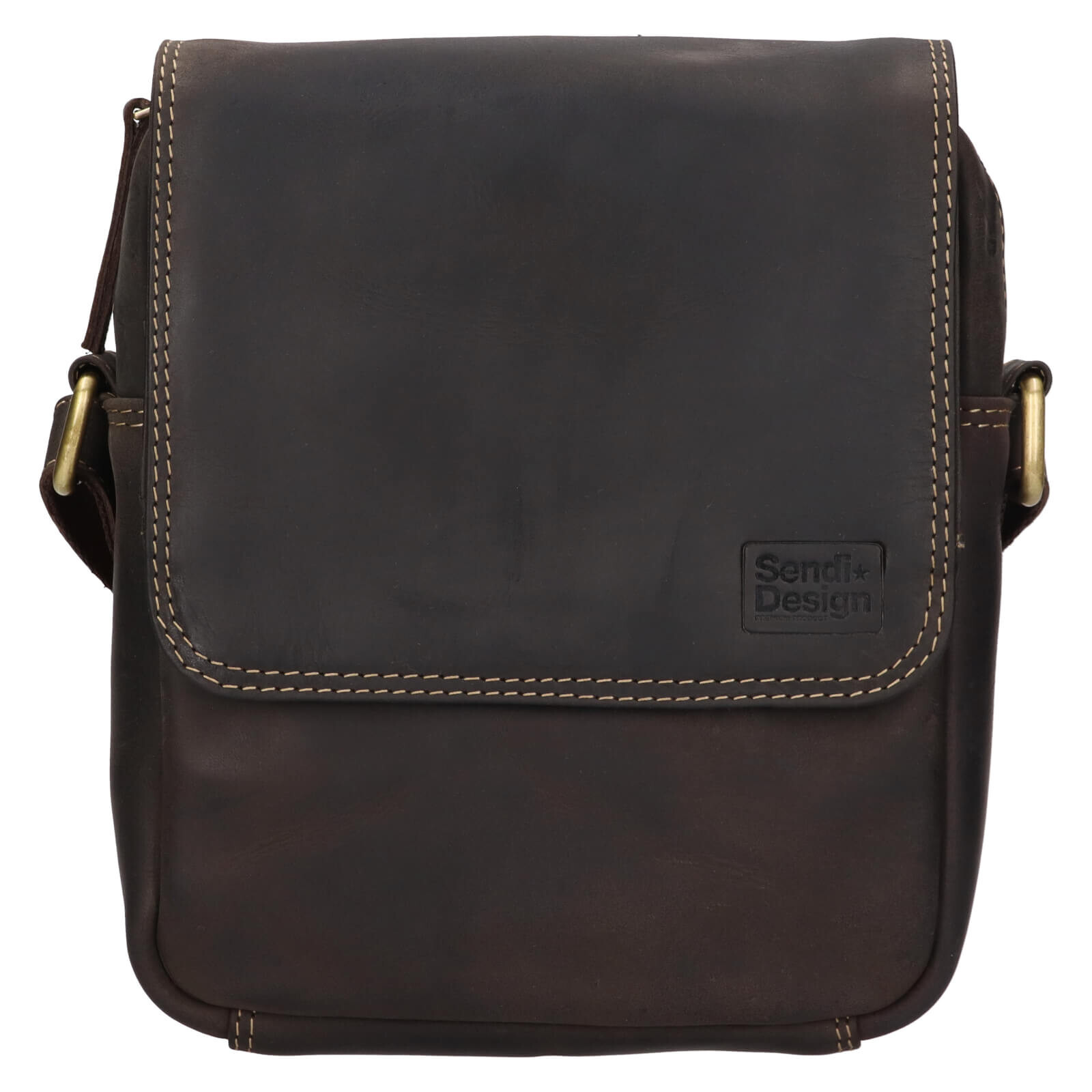 Pánská kožená taška přes rameno SendiDesign Jonáš - hnědá