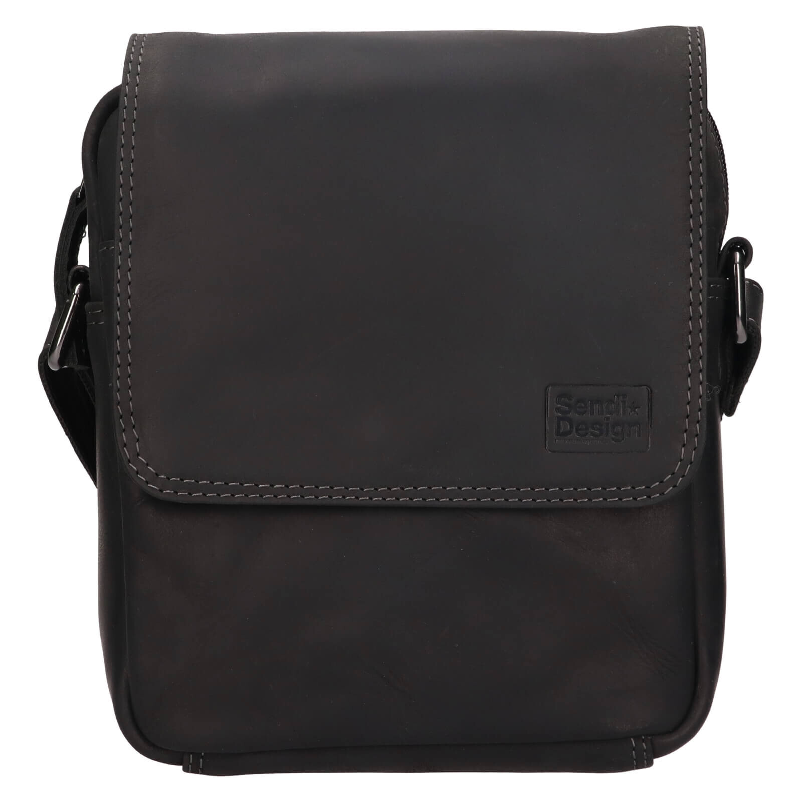 Pánská kožená taška přes rameno SendiDesign Jonáš - černá